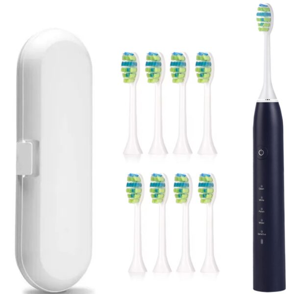Periuta de dinti electrica Woya Smart Sonic EA311, 5 Moduri, 8 Capete, Etui Voiaj inclus, 38000 vpm, IPX7 – Albastru