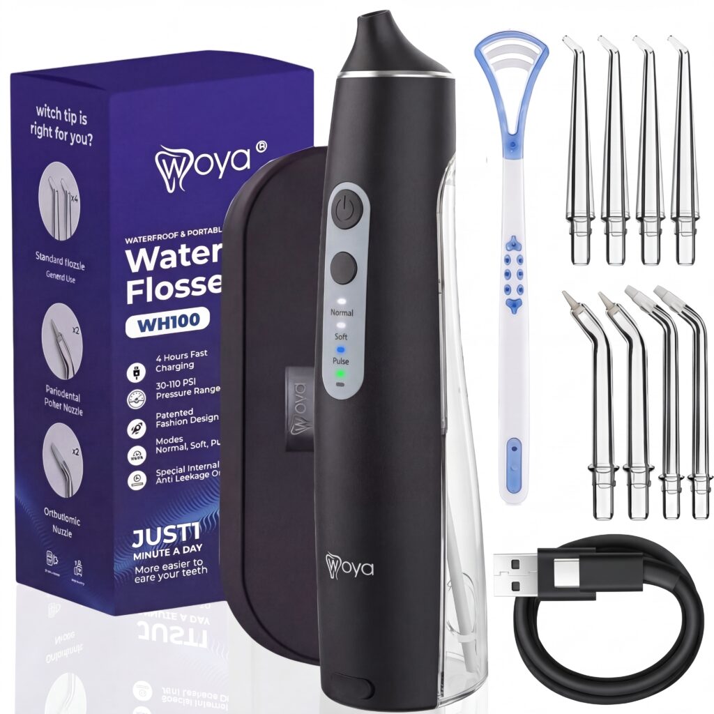 Irigator Bucal Woya WH100 — 6 moduri, 8 capete