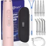 Irigator Bucal Woya WH100, 6 Moduri, 8 Capete, Rezervor 200 ml, Roz